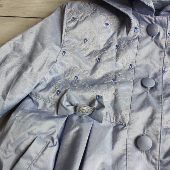Rothschild Vintage Girls Dress Jacket Size 2T Periwinkle Blue Embroidered - Picture 6 of 7